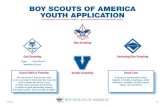 Boy ScoutS of AmericA youth ApplicAtion...obedient, cheerful, thrifty, brave, clean, and reverent. Varsity Scouting Venturing/Sea Scouting Boy Scouts of America Information for Parents