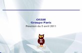 OSSIR Groupe Paris–V1.1: corrections documentaires dans la table de support SMS –V1.2: Windows XP Home et Tablet sont affectés •MS11-017 –V1.1: corrections documentaires dans