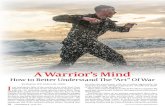 A Warrior’s Mind“Ender’s Game” by Orson Scott Card “Gates of Fire” by Stephen Pressield ... spoke to graduates of the Weapons and Tactics Instructor Course 2-17 at Marine