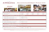 Accommodation Price List 2020 - Learn French in Annecy ......Accommodation Price List IFALPES Annecy – 14, avenue du Rhône, 74000 Annecy, France - Tel : +33 450 453 837 - infos@ifalpes.com
