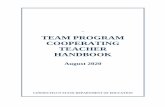 TEAM PROGRAM COOPERATING TEACHER HANDBOOK...I have secured copies of materials that I will use to orient my student teacher (e.g. school handbook, schedule of classes). I have secured