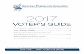 2017 - American Pharmacists Association Voters Guide 2017.pdf2017 VOTER’S GUIDE ... Rebecca W. Chater, RPh, MPH, FAPhA is a career-long pioneer in innovative community-based clinical