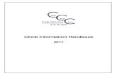 Client Information Handbook - Cheltenham Community Centre · Cheltenham Community Centre Client Information Handbook Authorised by: Adult Education Coordinator This is not a controlled