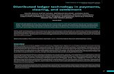 Distributed ledger technology in payments, clearing, and ...epp-journal.nmims.edu/wp-content/uploads/2018/april/distributed-led… · Distributed ledger technology in payments, clearing,
