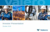 Investor Presentation - Stockline · Valero Energy Partners LP • Operator and 50% owner of Diamond Green Diesel renewable diesel JV − 18,000 BPD production capacity • Approximately