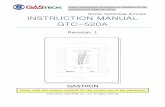Human Technology & Future INSTRUCTION MANUAL GTC-520A · GTC-520A Instruction Manual PAGE 2 of 29 Rev2, 2014.09.01 Thank you for buying the product of Gastron. We, Gastron Co., Ltd.,