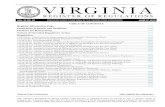TABLE OF CONTENTS Register Information Page Publication ...register.dls.virginia.gov/vol32/iss22/v32i22.pdfEMERGENCY REGULATIONS. Pursuant to §2.2-4011 of the Code of Virginia, an