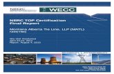 NERC TOP Certification Final Report Certification DL/TOP...The certification process was completed in reasonable accordance with the NERC Rules of Procedure (ROP) to determine if MATL