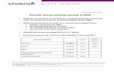 Vivendi: strong earnings growth in 2019€¦ · 1 2017an Paris Paris aris, P February 13, 2020 Vivendi: strong earnings growth in 2019 • Revenues increased 14.1% (up 5.6% on a constant