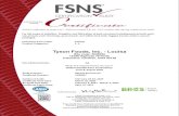 Tyson Foods, Inc. Louisa Junction BRC...258028 Has achieved Grade: AA FSNS Certification & Audit, LLC. 199 W. Rhapsody; San Antonio, TX 78216, USA Certificate traceability reference