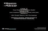 UMLA - Air Conditioning...UMLA Four Position Multipoise Model UMLVA Four Position Multipoise Model with ECM Series A Oil Fired Warm Air Furnaces P/N 240010964, Rev. H [012/12/2016]