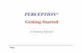PERCEPTION Getting Started-Tutorial Tutorials/General System... · features of the PERCEPTION system. It describes the menus, the database libraries, the tool bars, and how the user