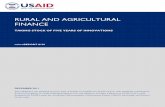 RURAL AND AGRICULTURAL FINANCE - Marketlinks · rather than trying to isolate its agricultural finance from other finance needs. A financial needs analysis that is limited to the