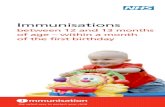 Immunisations between 12 and 13 months of age – within a ...€¦ · n A guide to immunisations up to 13 months of age Covers all the immunisations up to 13 months but describes
