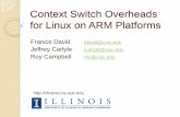 Context Switch Overheads for Linux on ARM Platforms - Related Work Ousterhout: Measured round trip token