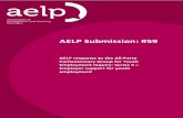 AELP Submission: #59 - Association of Learning Providers · which penalise providers through their QAR data even when trainees are progressing into outcomes defined as programme goals,