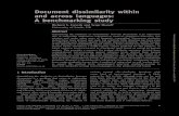 Document dissimilarity within and across languages: A ...pdfs.semanticscholar.org/a8c3/c14d5c53eba3adc5f3e1... · Document dissimilarity within and across languages: A benchmarking