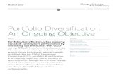 Portfolio Diversification: An Ongoing Objective€¦ · Portfolio Diversification: An Ongoing Objective analysis authors Given recession in Europe and slower US growth, it’s an