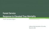 Forest Service Response to Elevated Tree Mortality · Forest Service Response to Elevated Tree Mortality California State Association of Counties March 24, 2016. A Little Background