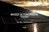 INVEST IN TOMORROW, TODAY. - Transition Metals · INVEST IN TOMORROW, TODAY. XTM –TSXV 40% CGM Ownership = $3.2 M + 30% SPC Ownership = $3 M + 9% Forum Energy Metals Ownership =