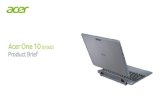 Acer One 10 [S1002] Product Brief - CNET Content Solutionscdn.cnetcontent.com/fc/7f/fc7f3bd9-d9d0-413d-9b3f-12f025d202ca.… · Let the Acer One 10 serve you as a laptop and a tablet.