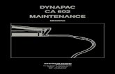 DYNAPAC CA 602 MAINTENANCE · CA 602 Maintenance M602EN2, August 2003 Diesel engine: CA 602: Cummins QSB 5.9-C These instructions apply from: CA 602 PIN (S/N) *71420603* Reservation