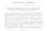 Artistar - il portale internet degli artisti e le loro opere · Web viewArtistar Jewels è il punto di riferimento per tutti gli artisti e designer di gioiello contemporaneo e supporta
