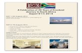 A Celebration of Freedom Schedule-August 2014 Celebration of Freedom... · A Celebration of 20 Years of Freedom! Journey to South Africa August 6-17, 2014 DAY 1: 6th August, 2014
