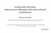 Living with diversity: Intercultural dialogue and ...epubs.surrey.ac.uk/744437/1/BARRETT_Living_with_diversity.pdf · groups from different cultural backgrounds, intercultural dialogue