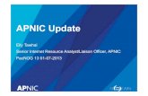 APNIC Update - PacNOG · APNIC Labs: IPv6 measurement • IPv6 Capability Tracker – Google Analytics tracking tool to enable website operators to measure client IPv6 capabilities