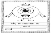My monster is , and , and...My monster is , and , and . KindergartenMom.com Images (c) Zip a Dee Doo Dah, TriOriginals