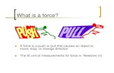 What is a force? · Unbalanced Forces An unbalanced force always causes a change in motion One force is bigger than the other When there are unbalanced forces, there is a net force