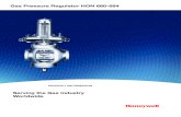 Gas Pressure Regulator HON 680-684...The HON 681 and 681-EVA are spring-closed main regulators requiring a minimum pressure differential for operation of 70 mbar (28" wg) and are extremely