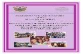 PERFORMANCE AUDIT REPORT of the AUDITOR GENERAL on the ... · ii Performance audit report of the Auditor-General on the regulation of residential homes for children (orphanages) by