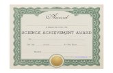 Award Science Achievement Template - Web design€¦ · science achievement award certificate template, template for science achievement award, science award certificate, science