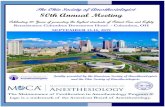 The Ohio Society of Anesthesiologist 80th Annual Meeting...The Ohio Society of Anesthesiologist 80th Annual Meeting Celebrating 80 Years of promoting the highest standards of Patient