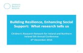 Building Resilience, Enhancing Social Support: What ... · CHILDREN’S RESEARCH NETWORK CONFERENCE 2016 Building Resilience, Enhancing Social Support: What research tells us ‘The