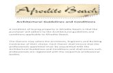 Architectural Guidelines and Conditions - afrodite-beach.com · 1 AFRODITE BEACH ARCHITECTURAL GUIDELINES AND CONDITIONS 1.1 The Architectural Guidelines and Conditions shall provide