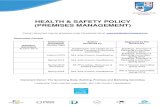 HEALTH & SAFETY POLICY (PREMISES MANAGEMENT)€¦ · accidents, injuries and ill-health Assess risks, record significant findings and monitor safety arrangements Review and revise
