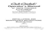 INSTALLATION AND MAINTENANCE INSTRUCTIONS ...manuals.mtdproducts.com/manuals/770-10430d.pdfengine and remove the key. 8. When cleaning, repairing or inspecting, make certain the collector/impeller