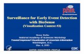 Surveillance for Early Event Detection with BioSensesites.nationalacademies.org/DEPS/cs/groups/...ELR LRN DOD VA Data Sources Message Receiver BioRetriver File server Tagging And Parsing