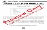 Preview OnlyLegal Use Requires Purchase · 2017. 9. 21. · SOUSA - THE MARCHING KING Featuring HIGH SCHOOL CADETS, EL CAPITAN, THE THUNDERER, and STARS AND STRIPES FOREVER JOHN PHILIP