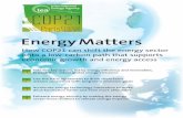 Energy Matters - Copenhagen Centre on Energy Efficiency...(Energy Efficiency Market Report 2015), and renewable energy investment is the second pillar. Expanding basic energy access
