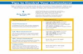 Tips to Control Your Cholesterol - NHLBI, NIH · Understanding your cholesterol numbers helps you to know if you are at risk for heart disease. The way to find out is through a lipid