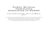 Public Written Comments Submitted to PCAST · PCAST Report to the President on “Prepare and Inspire: K-12 Education in Science, Technology, Engineering, and Math (STEM) for America’s