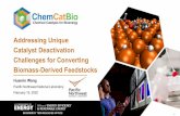Addressing Unique Catalyst Deactivation Challenges for ......Bioenergy Technologies Office | ChemCatBio. is tackling overarching catalysis challenges for biomass conversion, including
