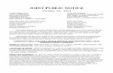 JOINT PUBLIC NOTICE - United States Army · 2014. 10. 14. · endangered species, historic properties, water quality, general environmental effects, and other public interest factors