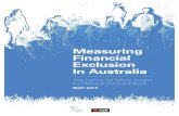 Measuring Financial Exclusion In Australia...Our second Measuring Financial Exclusion in Australia 2012 report, which comprehensively measures the extent of financial exclusion in