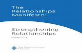 The Relationships Manifesto · 2016. 5. 13. · October, 2014 The Relationships Manifesto: 2 The Relationships Alliance’s Manifesto Our vision is a future in which strong and stable