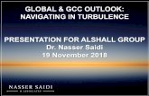 GLOBAL & GCC OUTLOOK: NAVIGATING IN TURBULENCE ......global & gcc outlook: navigating in turbulence presentation for alshall group dr. nasser saidi 19 november 2018